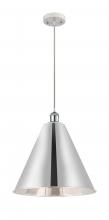  516-1P-WPC-MBC-16-PC - Berkshire - 1 Light - 16 inch - White Polished Chrome - Cord hung - Mini Pendant