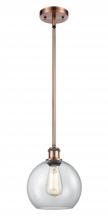 Innovations Lighting 516-1S-AC-G122-8 - Athens - 1 Light - 8 inch - Antique Copper - Mini Pendant