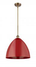 Innovations Lighting 516-1S-BB-MBD-16-RD - Plymouth - 1 Light - 16 inch - Brushed Brass - Pendant