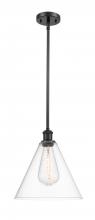 Innovations Lighting 516-1S-BK-GBC-122 - Berkshire - 1 Light - 12 inch - Matte Black - Mini Pendant