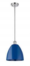 Innovations Lighting 516-1S-PC-MBD-9-BL - Plymouth - 1 Light - 9 inch - Polished Chrome - Pendant