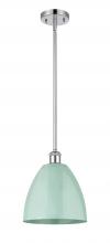 Innovations Lighting 516-1S-PC-MBD-9-SF - Plymouth - 1 Light - 9 inch - Polished Chrome - Pendant