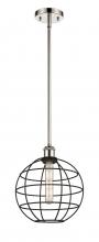 Innovations Lighting 516-1S-PN-CE-10-BK - Lake Placid - 1 Light - 10 inch - Polished Nickel - Mini Pendant