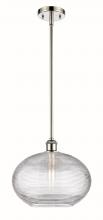 Innovations Lighting 516-1S-PN-G555-12CL - Ithaca - 1 Light - 12 inch - Polished Nickel - Mini Pendant