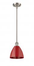 Innovations Lighting 516-1S-SN-MBD-75-RD - Plymouth - 1 Light - 8 inch - Brushed Satin Nickel - Pendant