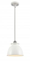 Innovations Lighting 516-1S-WPC-M14-W - Adirondack - 1 Light - 8 inch - White Polished Chrome - Mini Pendant