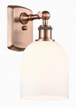 Innovations Lighting 516-1W-AC-G558-6GWH - Bella - 1 Light - 6 inch - Antique Copper - Sconce