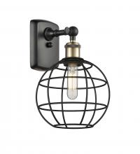 Innovations Lighting 516-1W-BAB-CE-8-BK - Lake Placid - 1 Light - 8 inch - Black Antique Brass - Sconce