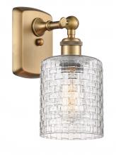  516-1W-BB-G112C-5CL - Cobbleskill - 1 Light - 5 inch - Brushed Brass - Sconce