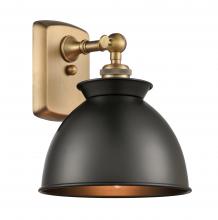  516-1W-BB-M14-BK - Adirondack - 1 Light - 8 inch - Brushed Brass - Sconce