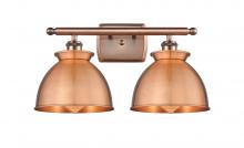  516-2W-AC-M14-AC - Adirondack - 2 Light - 18 inch - Antique Copper - Bath Vanity Light