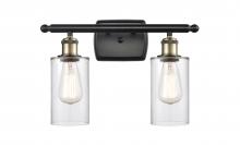 Innovations Lighting 516-2W-BAB-G802 - Clymer - 2 Light - 14 inch - Black Antique Brass - Bath Vanity Light