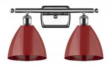 Innovations Lighting 516-2W-PC-MBD-75-RD - Plymouth - 2 Light - 18 inch - Polished Chrome - Bath Vanity Light