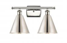 Innovations Lighting 516-2W-PN-MBC-8-PN - Berkshire - 2 Light - 18 inch - Polished Nickel - Bath Vanity Light