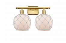 Innovations Lighting 516-2W-SG-G121-8RW - Farmhouse Rope - 2 Light - 18 inch - Satin Gold - Bath Vanity Light