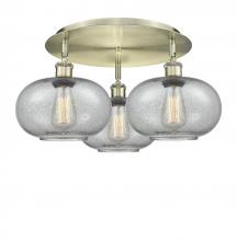 Innovations Lighting 516-3C-AB-G247 - Gorham - 3 Light - 21 inch - Antique Brass - Flush Mount