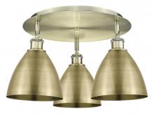 Innovations Lighting 516-3C-AB-MBD-75-AB - Bristol - 3 Light - 19 inch - Antique Brass - Flush Mount