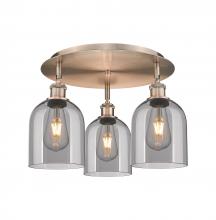 Innovations Lighting 516-3C-AC-G558-6SM - Bella - 3 Light - 17 inch - Antique Copper - Flush Mount