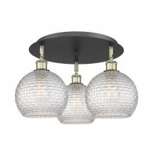 Innovations Lighting 516-3C-BAB-G122C-8CL - Athens - 3 Light - 20 inch - Black Antique Brass - Flush Mount