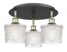 Innovations Lighting 516-3C-BAB-G402 - Niagara - 3 Light - 18 inch - Black Antique Brass - Flush Mount