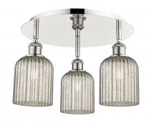 Innovations Lighting 516-3C-PN-G559-5ME - Bridal Veil - 3 Light - 17 inch - Polished Nickel - Flush Mount