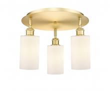 Innovations Lighting 516-3C-SG-G801 - Clymer - 3 Light - 16 inch - Satin Gold - Flush Mount