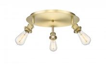 Innovations Lighting 516-3C-SG - Ballston - 3 Light - 12 inch - Satin Gold - Flush Mount