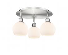 Innovations Lighting 516-3C-SN-G121-6 - Athens - 3 Light - 18 inch - Satin Nickel - Flush Mount