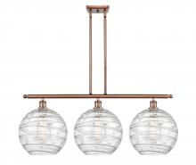 Innovations Lighting 516-3I-AC-G1213-12 - Athens Deco Swirl - 3 Light - 39 inch - Antique Copper - Cord hung - Island Light