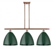 Innovations Lighting 516-3I-AC-MBD-12-GR - Plymouth - 3 Light - 39 inch - Antique Copper - Cord hung - Island Light