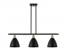  516-3I-BAB-MBD-75-BK - Bristol - 3 Light - 36 inch - Black Antique Brass - Cord hung - Island Light