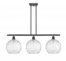 Innovations Lighting 516-3I-BK-G1215-10 - Athens Water Glass - 3 Light - 37 inch - Matte Black - Cord hung - Island Light