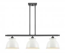 Innovations Lighting 516-3I-BK-M14-W - Adirondack - 3 Light - 36 inch - Matte Black - Cord hung - Island Light