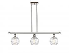  516-3I-PN-G1213-6 - Athens Deco Swirl - 3 Light - 36 inch - Polished Nickel - Cord hung - Island Light