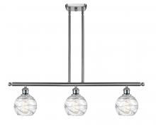  516-3I-SN-G1213-6 - Athens Deco Swirl - 3 Light - 36 inch - Brushed Satin Nickel - Cord hung - Island Light