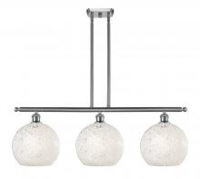 Innovations Lighting 516-3I-SN-G1216-10WM - White Mouchette - 3 Light - 37 inch - Brushed Satin Nickel - Stem Hung - Island Light