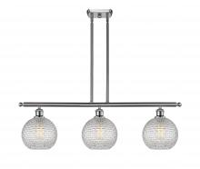 Innovations Lighting 516-3I-SN-G122C-8CL - Athens - 3 Light - 36 inch - Brushed Satin Nickel - Cord hung - Island Light