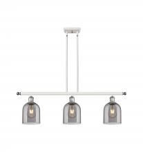  516-3I-WPC-G558-6SM - Bella - 3 Light - 36 inch - White Polished Chrome - Cord hung - Island Light