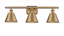 Innovations Lighting 516-3W-BB-M8 - Smithfield - 3 Light - 27 inch - Brushed Brass - Bath Vanity Light