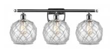 Innovations Lighting 516-3W-PC-G122-8RW - Farmhouse Rope - 3 Light - 28 inch - Polished Chrome - Bath Vanity Light