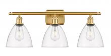 Innovations Lighting 516-3W-SG-GBD-752 - Bristol - 3 Light - 28 inch - Satin Gold - Bath Vanity Light