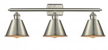 Innovations Lighting 516-3W-SN-M8-LED - Smithfield - 3 Light - 27 inch - Brushed Satin Nickel - Bath Vanity Light