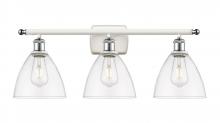 Innovations Lighting 516-3W-WPC-GBD-752 - Bristol - 3 Light - 28 inch - White Polished Chrome - Bath Vanity Light