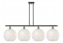 Innovations Lighting 516-4I-BAB-G1216-12WM - White Mouchette - 4 Light - 50 inch - Black Antique Brass - Stem Hung - Island Light