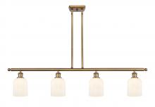  516-4I-BB-G559-5GWH - Bridal Veil - 4 Light - 48 inch - Brushed Brass - Cord hung - Island Light