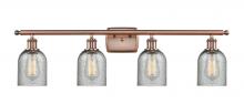  516-4W-AC-G257 - Caledonia - 4 Light - 35 inch - Antique Copper - Bath Vanity Light