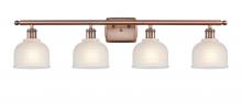  516-4W-AC-G411 - Dayton - 4 Light - 36 inch - Antique Copper - Bath Vanity Light