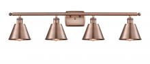 Innovations Lighting 516-4W-AC-M8 - Smithfield - 4 Light - 37 inch - Antique Copper - Bath Vanity Light