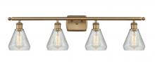  516-4W-BB-G275 - Conesus - 4 Light - 36 inch - Brushed Brass - Bath Vanity Light