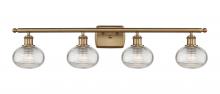  516-4W-BB-G555-6CL - Ithaca - 4 Light - 36 inch - Brushed Brass - Bath Vanity Light